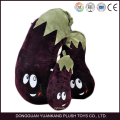 EN71 approved wholesale eggplant shaped vegetable pillow plush toy